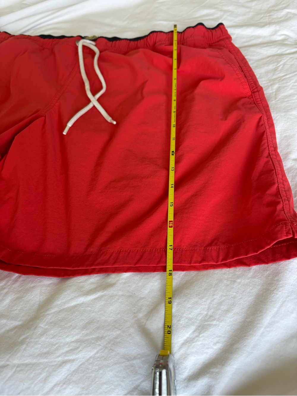 🔥SALE🔥 J. Crew Original Swimwear Red Mesh Lined Swim Trunks XXL LIKE NEW - Picture 10 of 11